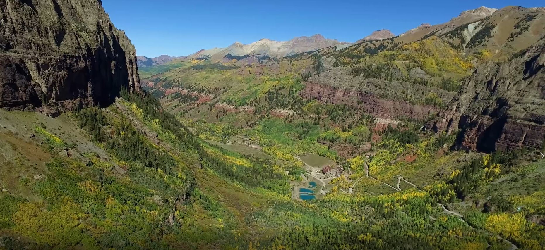 Drone View Bridal Veil Falls
